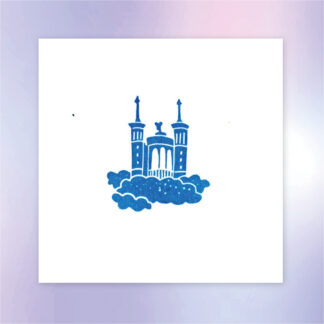 Tampon ex-libris « Fourvière » personnalisable – Gravé à la main à Lyon sur bois flotté