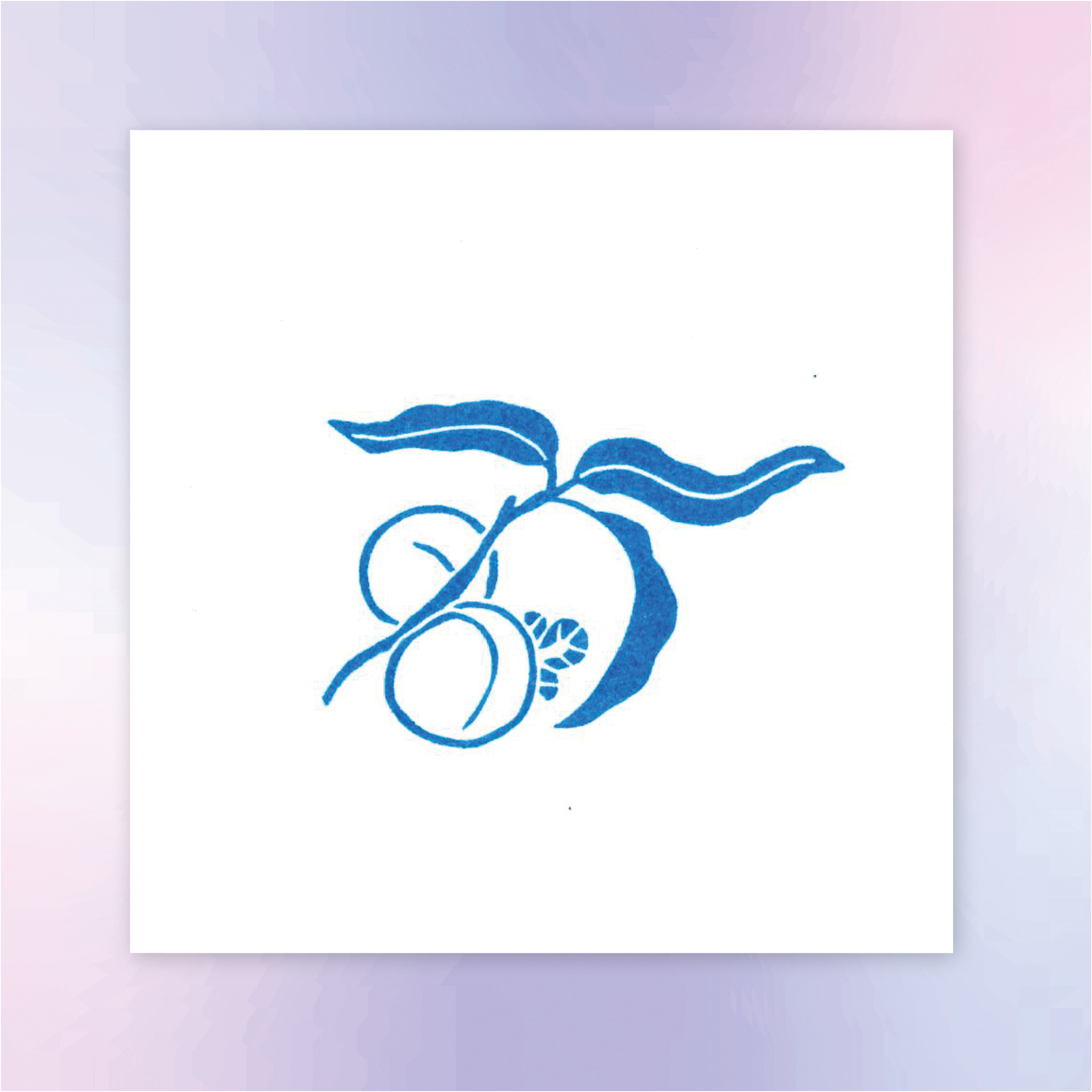 Tampon ex-libris « Pêches » personnalisable – Gravé à la main à Lyon sur bois flotté