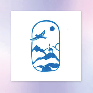 Tampon ex-libris « aigle » personnalisable – Gravé à la main à Lyon sur bois flotté