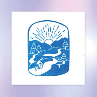 Tampon ex-libris « Vélo » personnalisable – Gravé à la main à Lyon sur bois flotté