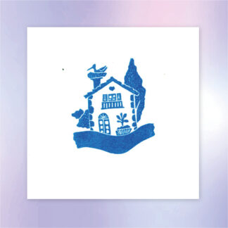 Tampon ex-libris « Maison » personnalisable – Gravé à la main à Lyon sur bois flotté