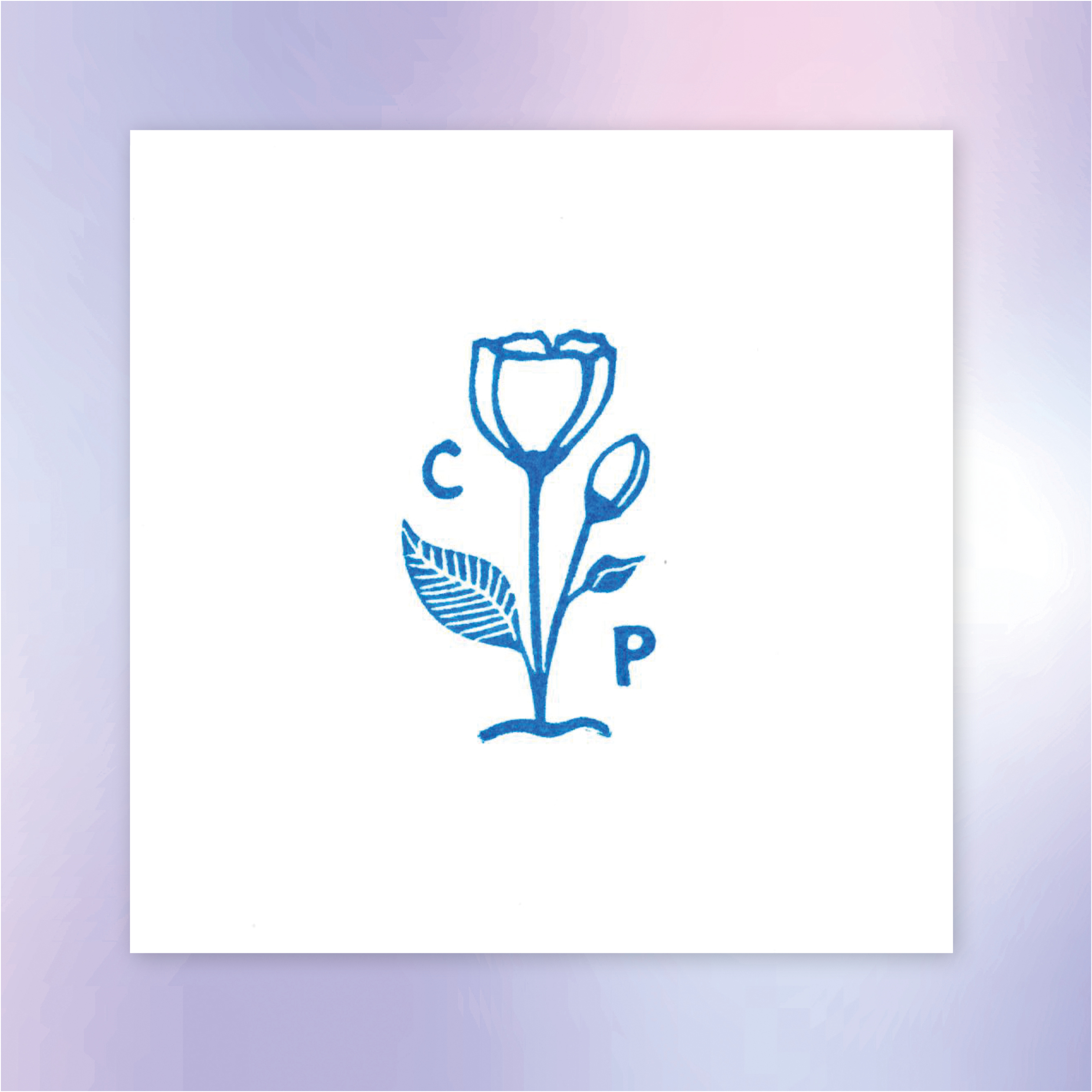 Tampon ex-libris « Tulipe » personnalisable – Gravé à la main à Lyon sur bois flotté